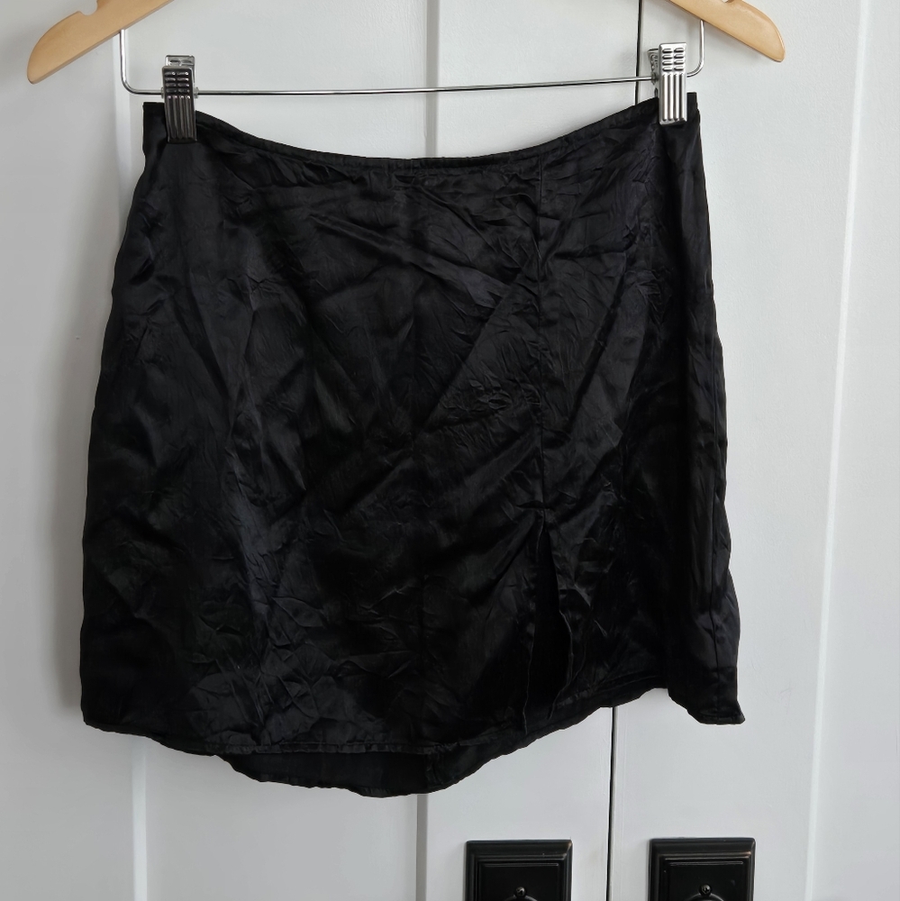 Reformation Silk Black MargotbSkirt Size 6